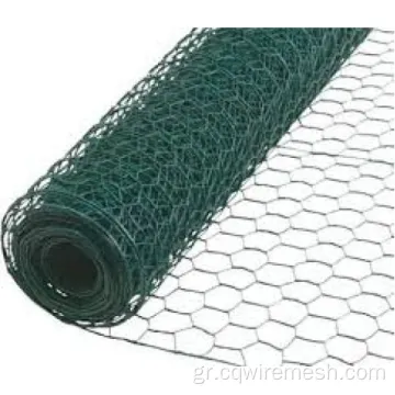 Πλέγμα πράσινο καλώδιο κοτόπουλου δίχτυ με γαλβανισμένο πυρήνα